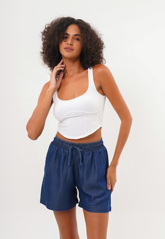 FRESHLIONS Regular Sweatshorts 'Juno' in Blau: Vorderseite