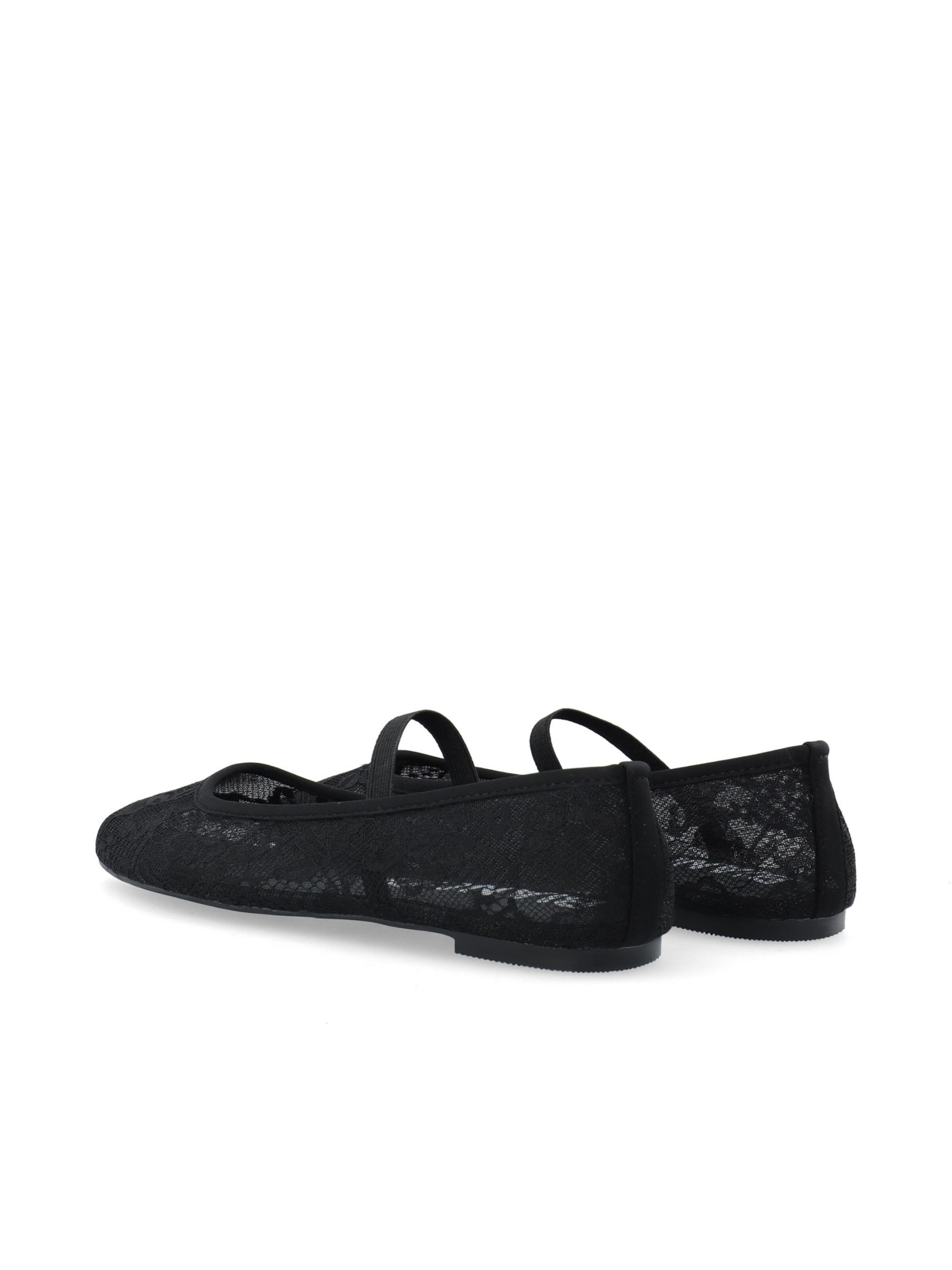 Bianco Ballet Flats with Strap 'Lilja' in Black