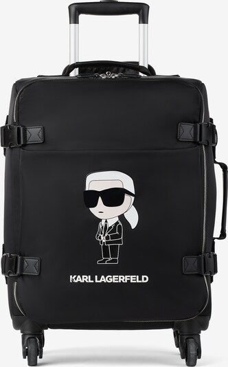 Karl Lagerfeld Βαλίτσα με ροδάκια 'Ikonik Mix' σε μαύρο / λευκό, Άποψη προϊόντος