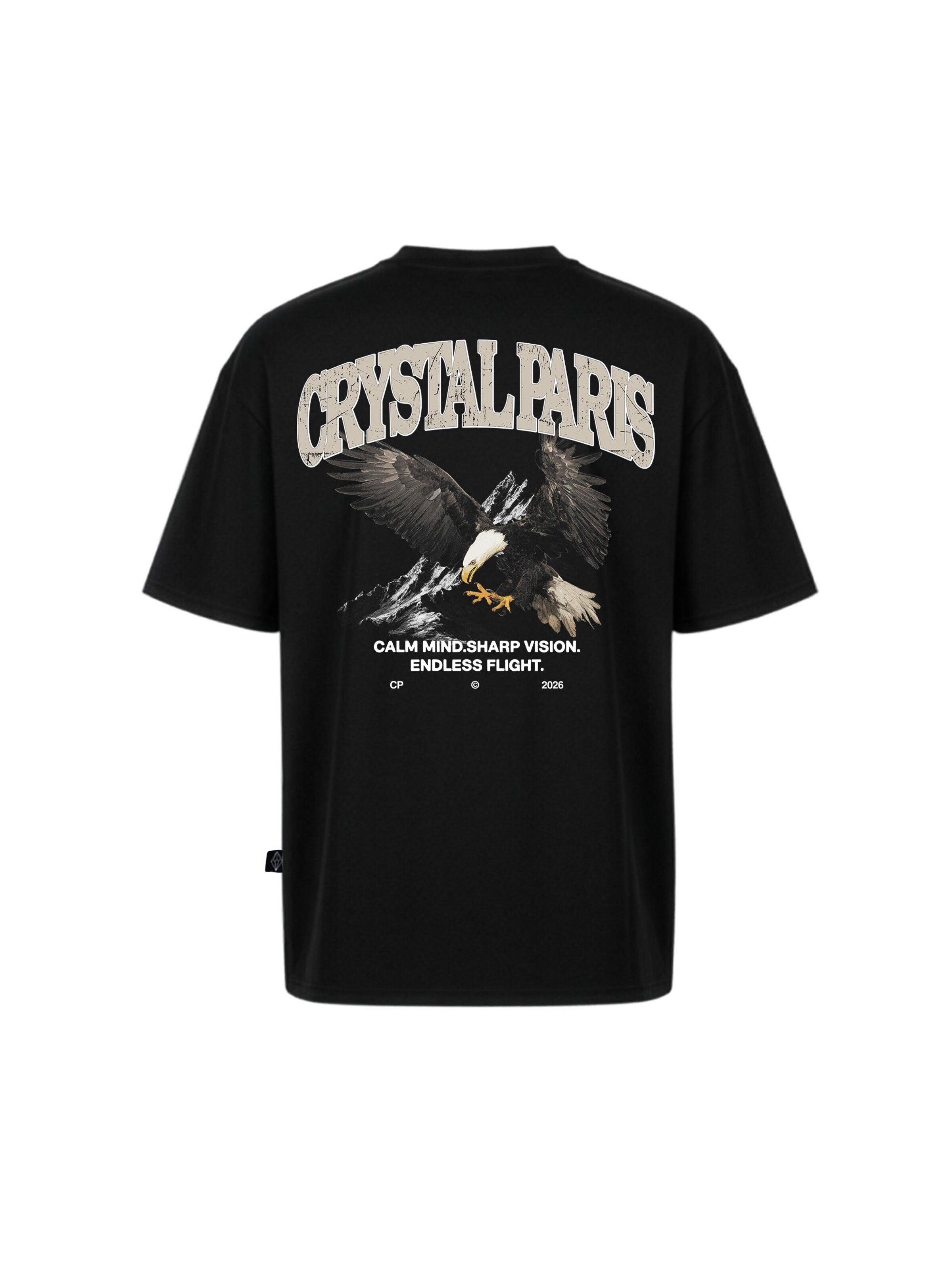 Crystal Paris Shirt 'Eagle' in Zwart