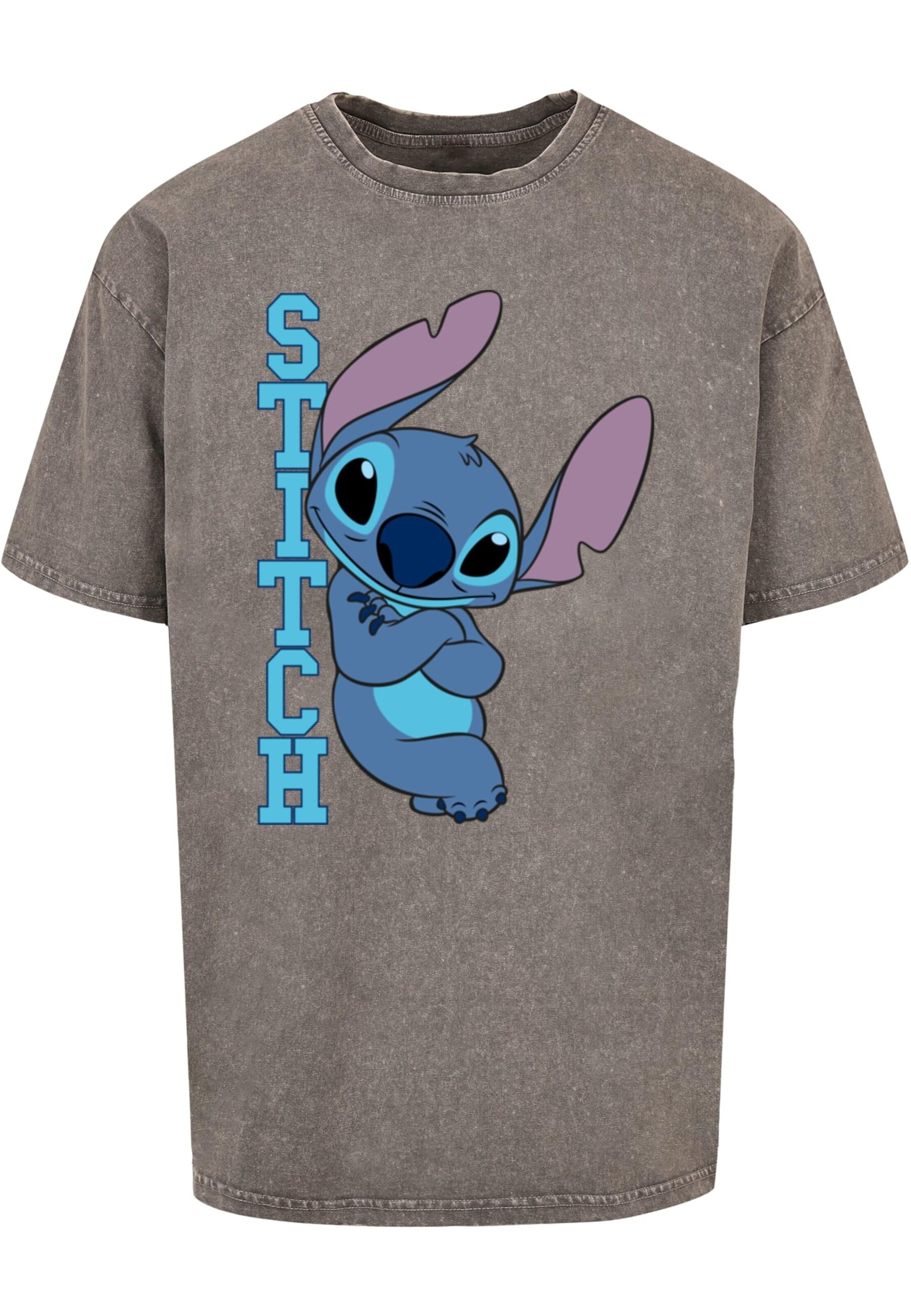 ABSOLUTE CULT Shirt 'Lilo And Stitch - Posing' in Grijs: voorkant