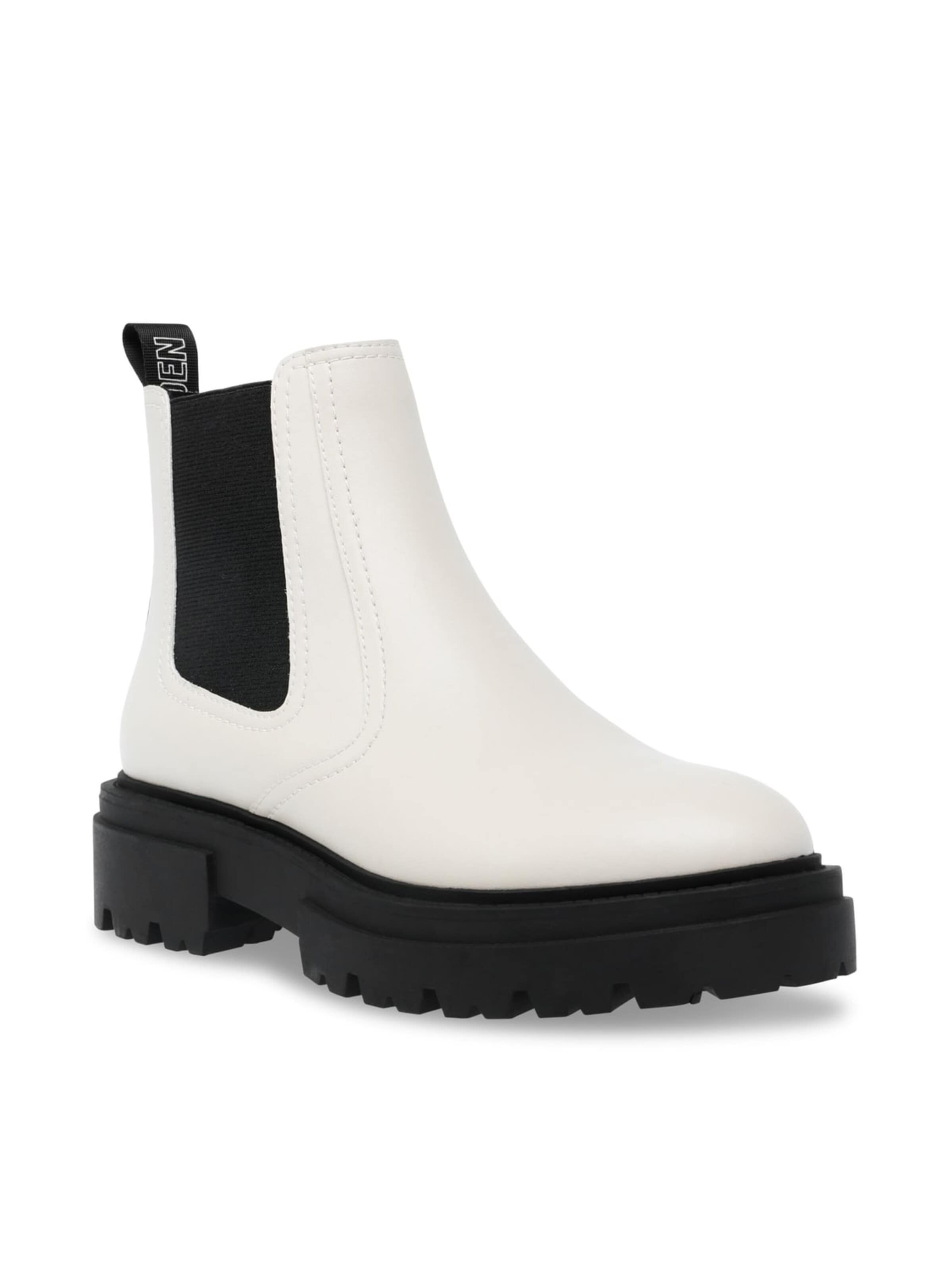 STEVE MADDEN Botki 'Womens Astute Bone Leat Ankle Boots' w kolorze biały