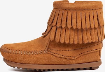 Stivale 'Double fringe' di Minnetonka in marrone: frontale