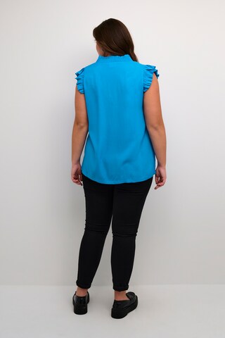 KAFFE CURVE Blouse 'Dahlie' in Blauw