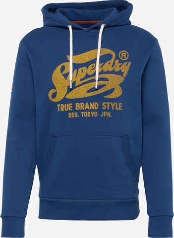 Superdry Mikina 'Nostalgia' – modrá: přední strana