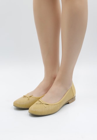 usha BLUE LABEL Ballet Flats in Yellow