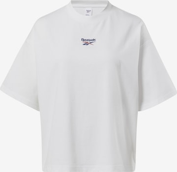 T-shirt oversize Reebok en blanc : devant