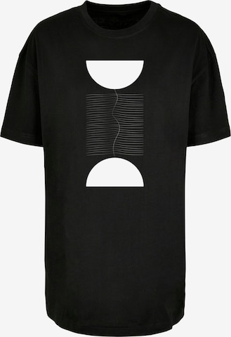 Merchcode T-Shirt 'Abstract Lines' in Schwarz: Vorderseite
