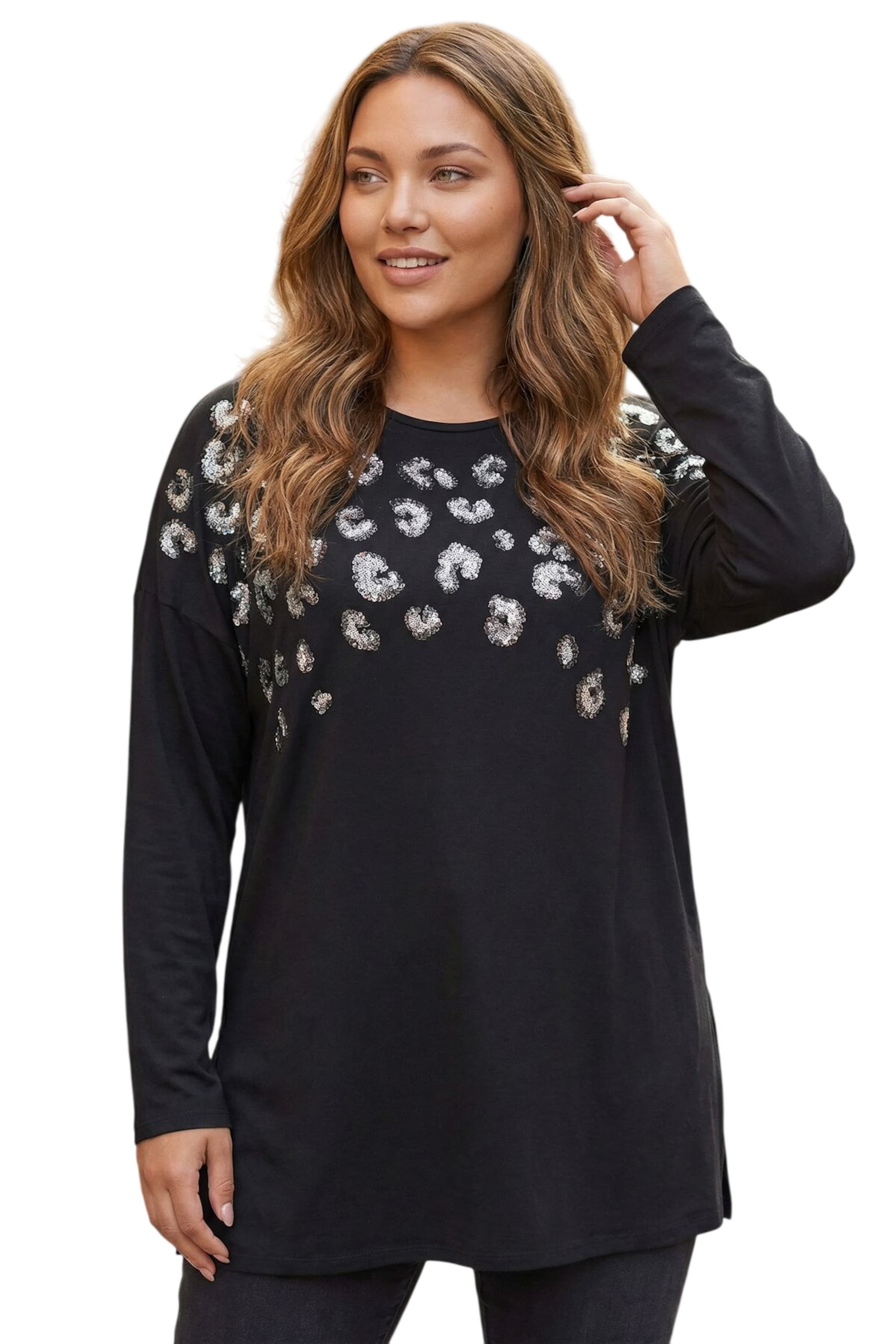 Stil Diva Shirt in Zwart: voorkant