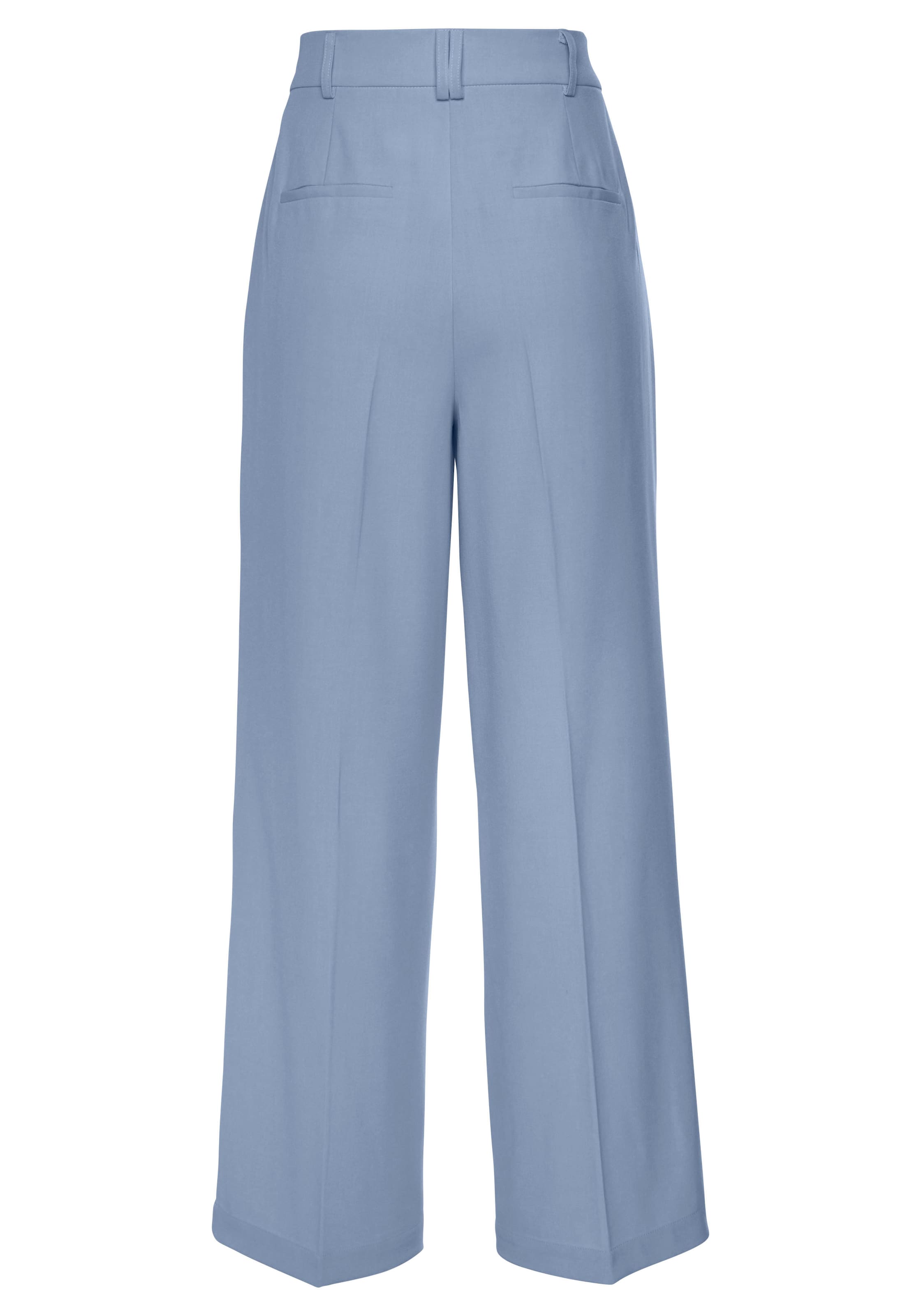 LASCANA Wide leg Trousers with creases in Blue