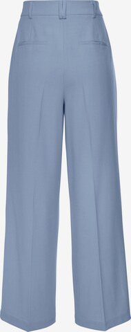 LASCANA Wide leg Pleated Pants in Blue