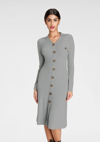 BRUNO BANANI Knitted dress in Grey: front