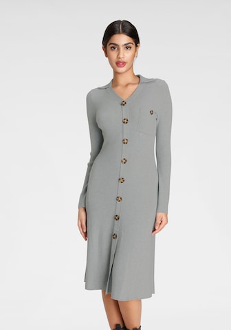 BRUNO BANANI Knitted dress in Grey: front