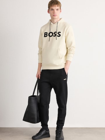 BOSS Sweatshirt 'Soody Zone 10' i vit