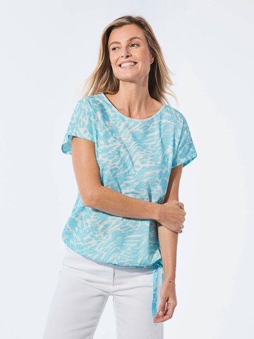 Goldner Shirt in Blau: Vorderseite