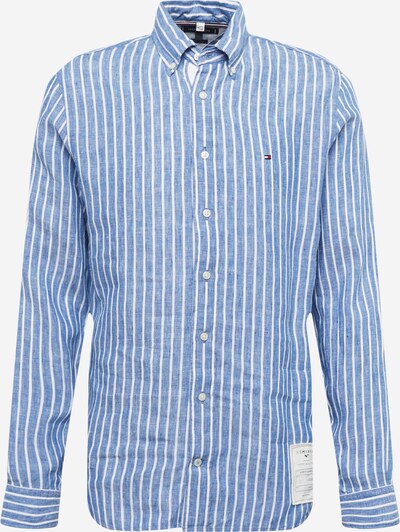 Tommy Jeans Button Up Shirt in mottled blue / Black / White, Item view