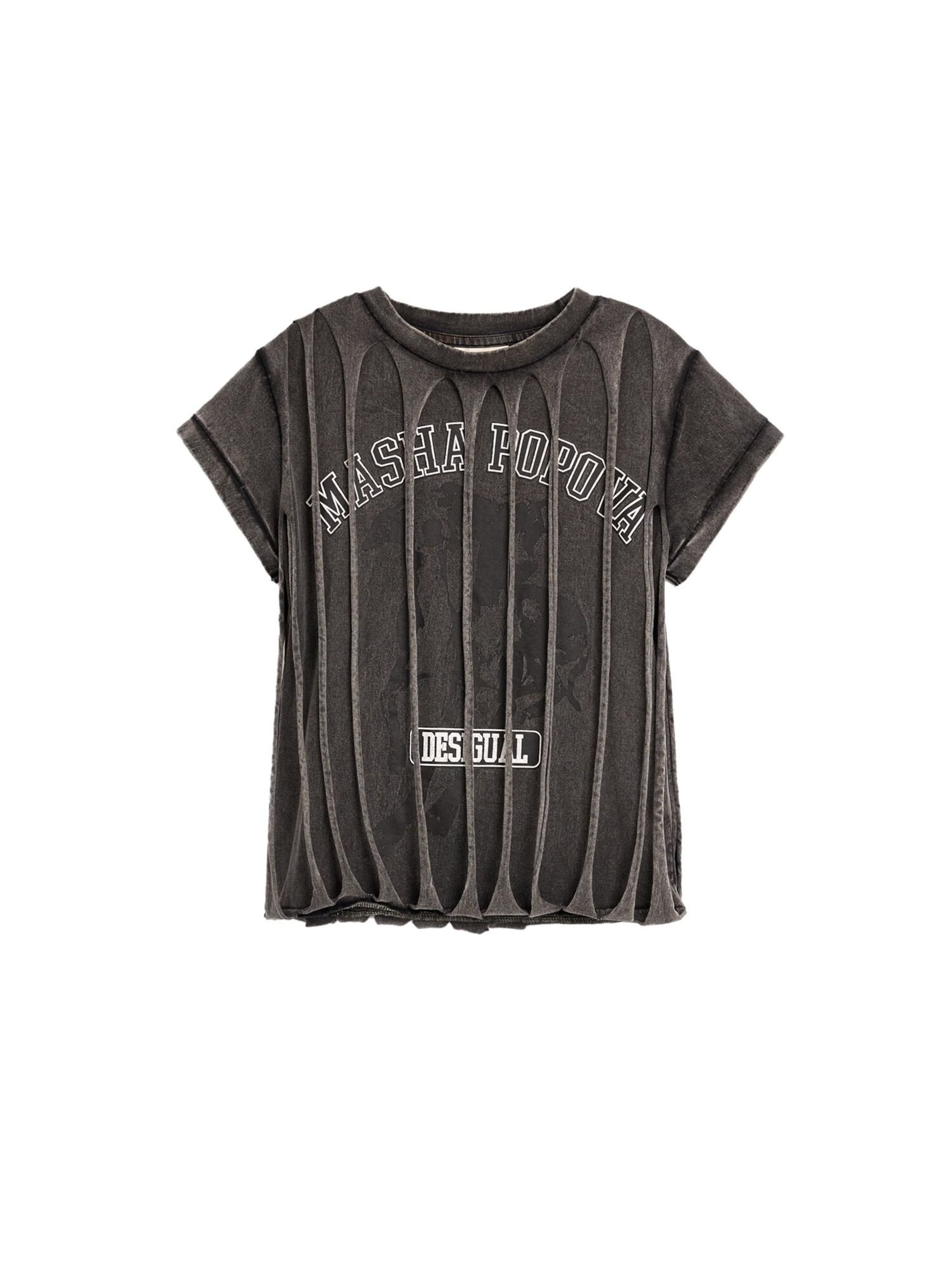 Tricou 'Masha Popova' de la Desigual pe negru: față