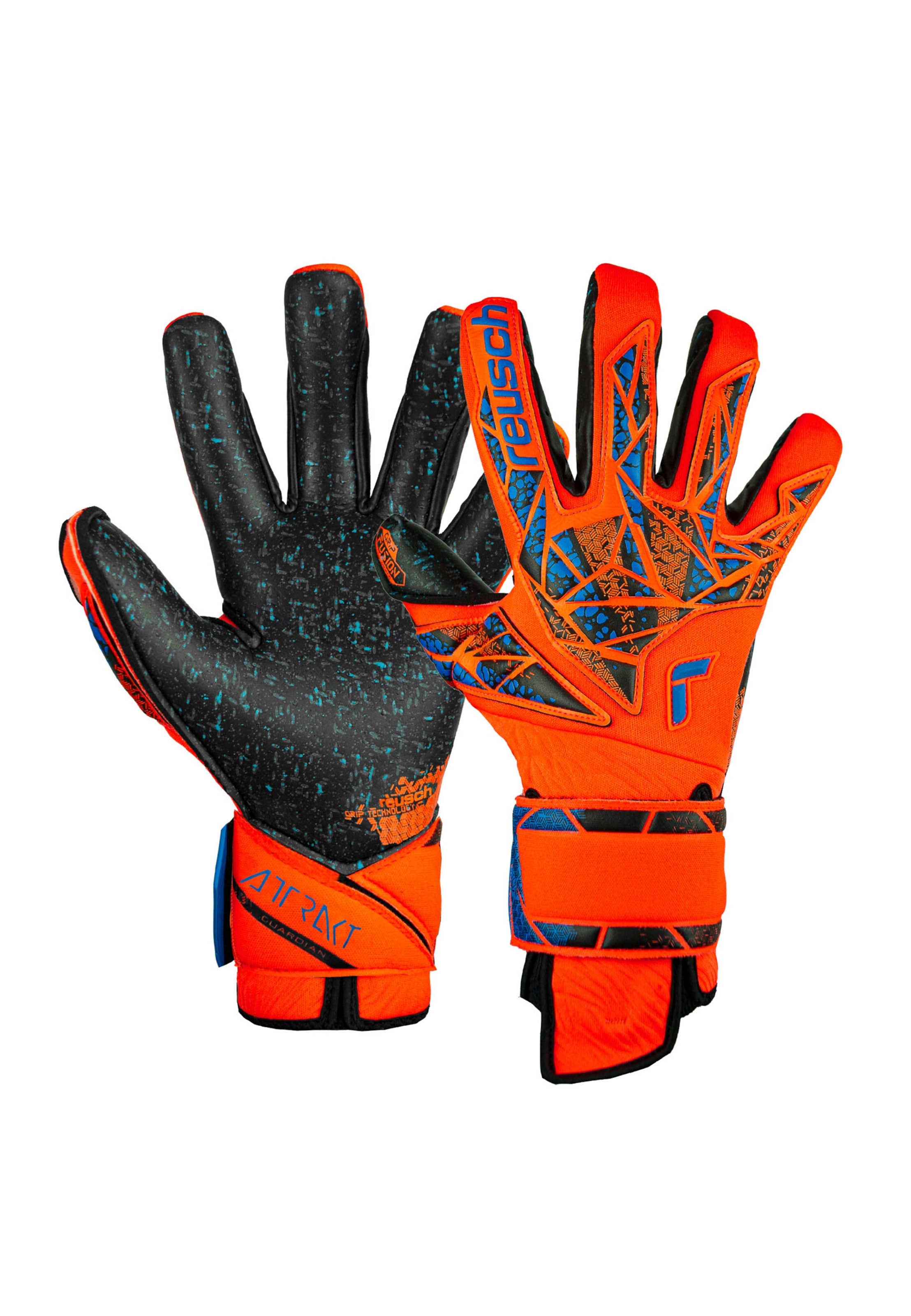 REUSCH Sporthandschuhe 'Attrakt Fusion Guardian' in Orange: Vorderseite