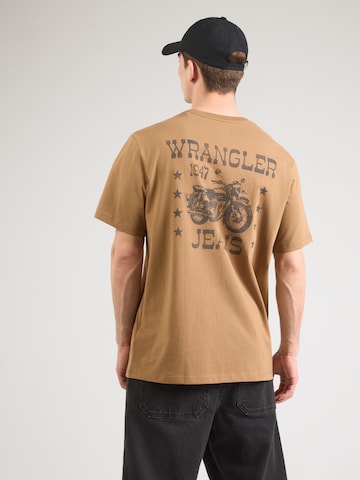 smėlio WRANGLER Marškinėliai: priekis