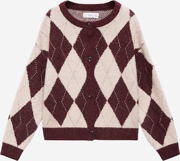 MANGO KIDS Neuletakki 'Rombo' värissä punainen: etupuoli
