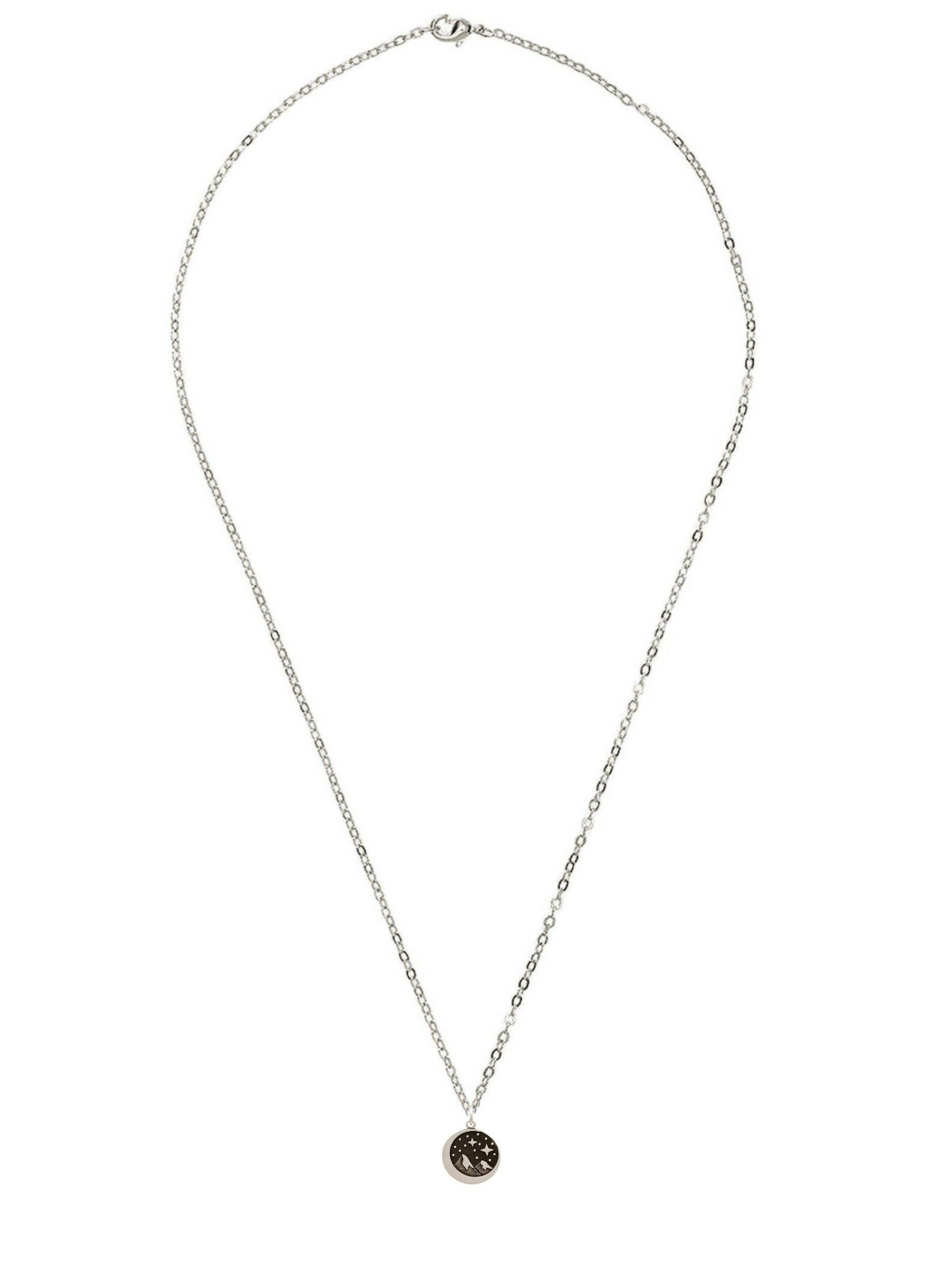 Gemshine Necklace 'Berge' in Silver: front