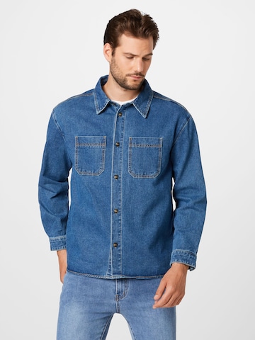 ABOUT YOU Regular fit Button Up Shirt 'Armin' in Blue: front