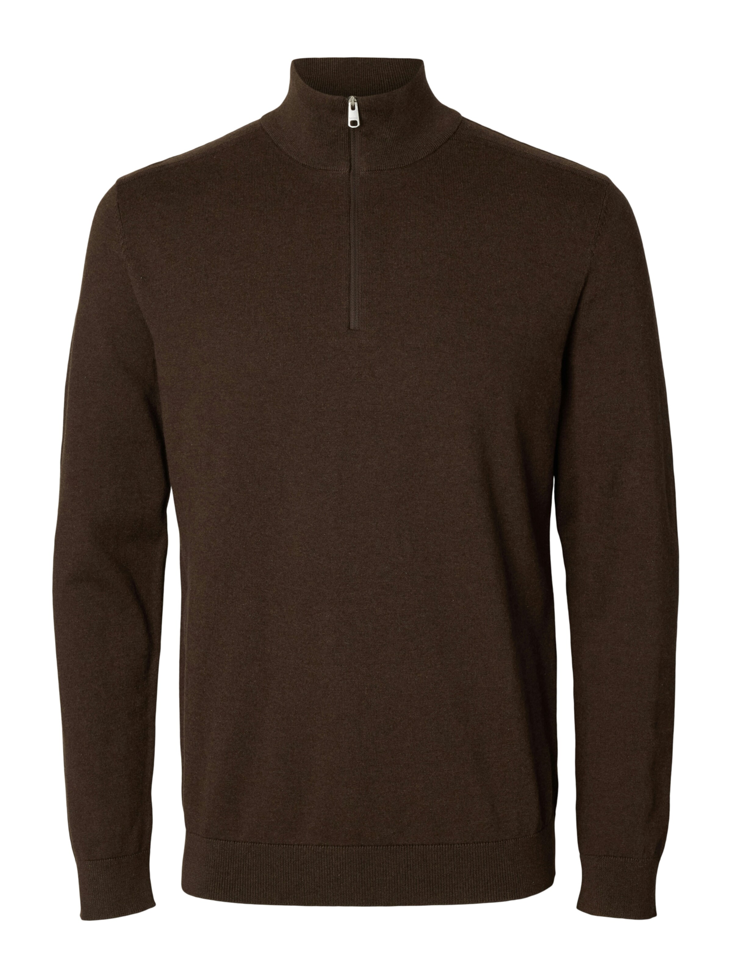 SELECTED Regular Fit Pullover 'SLHBerg' in Braun: Vorderseite