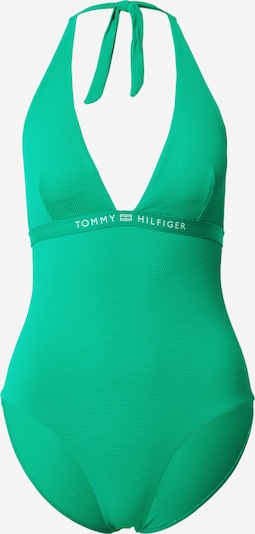 Tommy Hilfiger Underwear Enodelne kopalke | zelena / bela barva, Prikaz izdelka