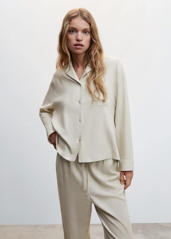 MANGO Pajama Shirt 'marlin' in Beige