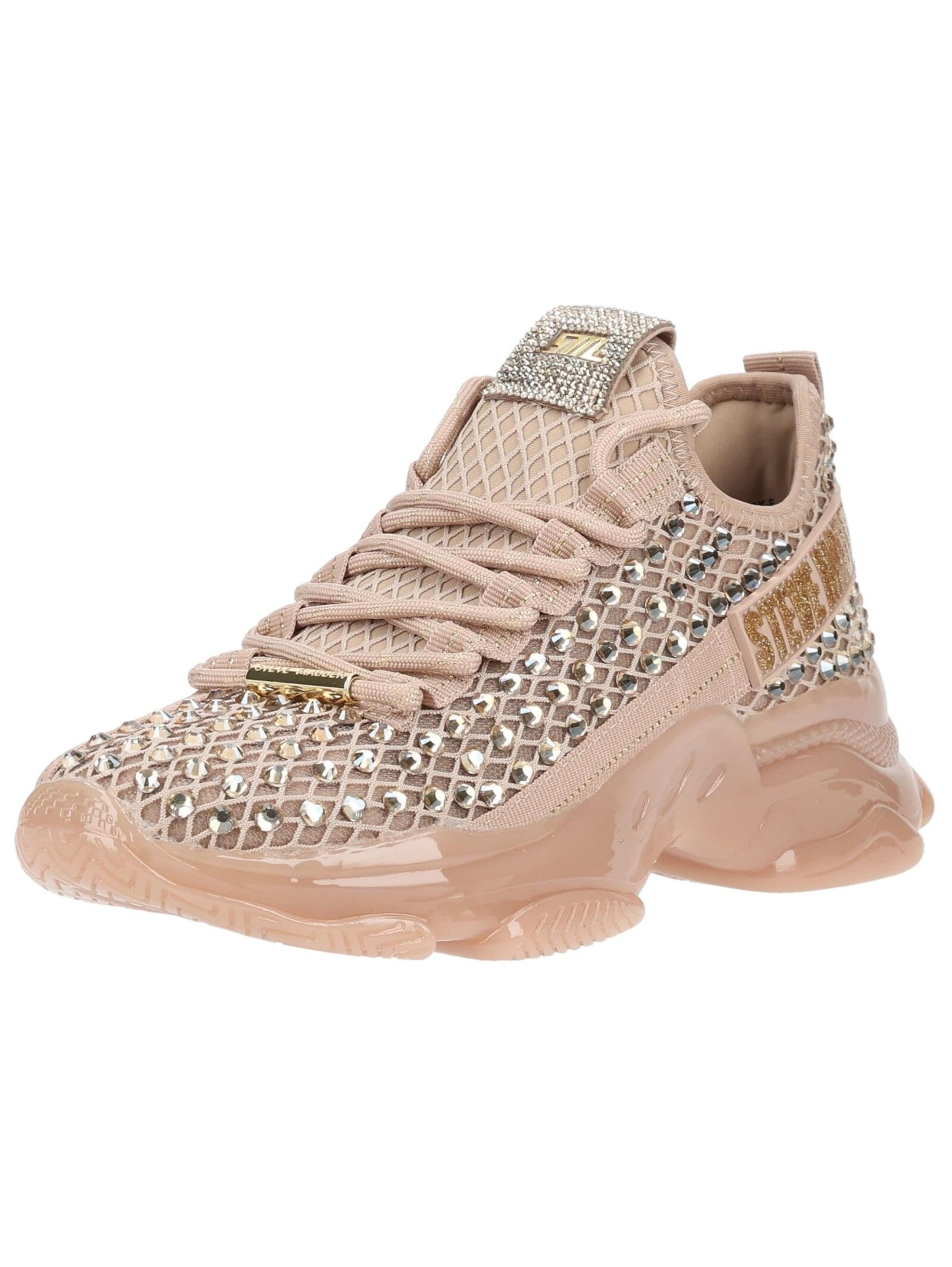 Baskets basses STEVE MADDEN en beige : devant