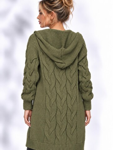 Worldclassca Strickjacke 'Worldclassca Strickjacke Lang mit Kapuze'‌‌‌‌‌‌‌‌ in Grün
