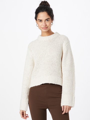 WEEKDAY Sweater 'Flash' in White: front