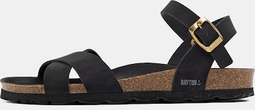 Bayton Páskové sandály – černá: přední strana