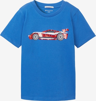 TOM TAILOR T-Shirt en bleu / marine / rouge / blanc, Vue avec produit