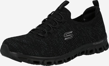 Baskets basses SKECHERS en noir : devant