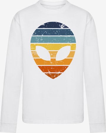 F4NT4STIC Shirt 'Alien Sonnenuntergang Retro' in Weiß: Vorderseite