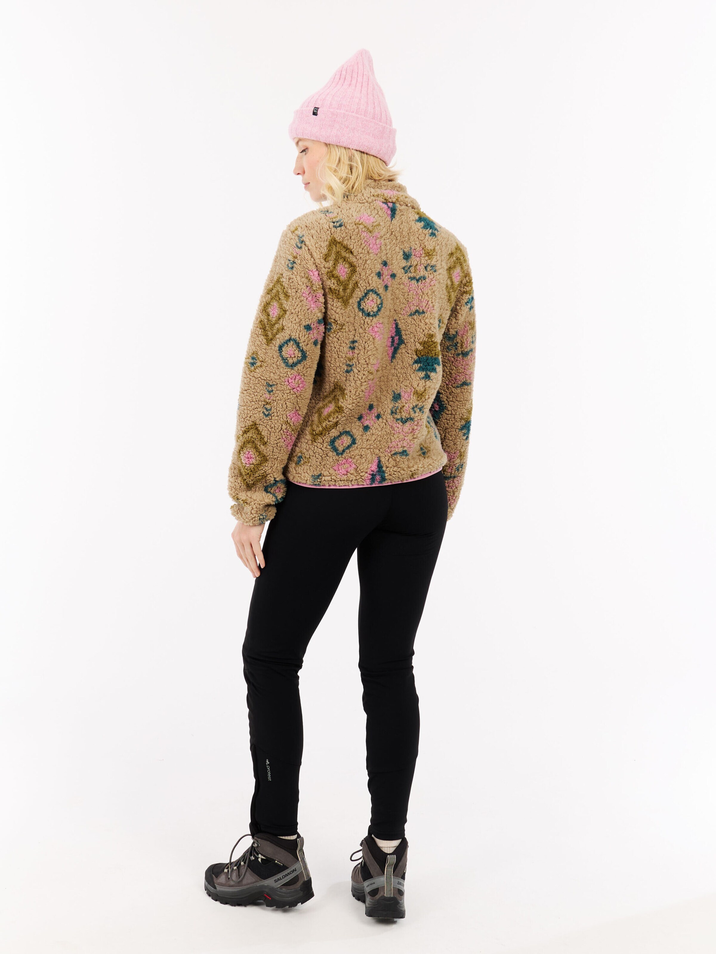 PROTEST Fleece Jacket 'Adele' in Beige