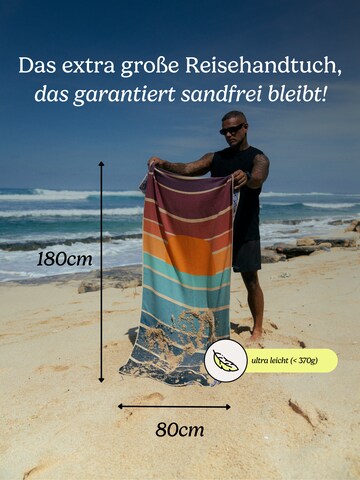 woodsandwaves Beach Towel 'Wild Ocean' in Blue
