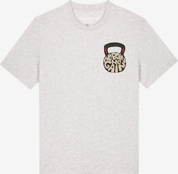 Watapparel Shirt ' No Pain, no Gain 01 ' in Grijs: voorkant