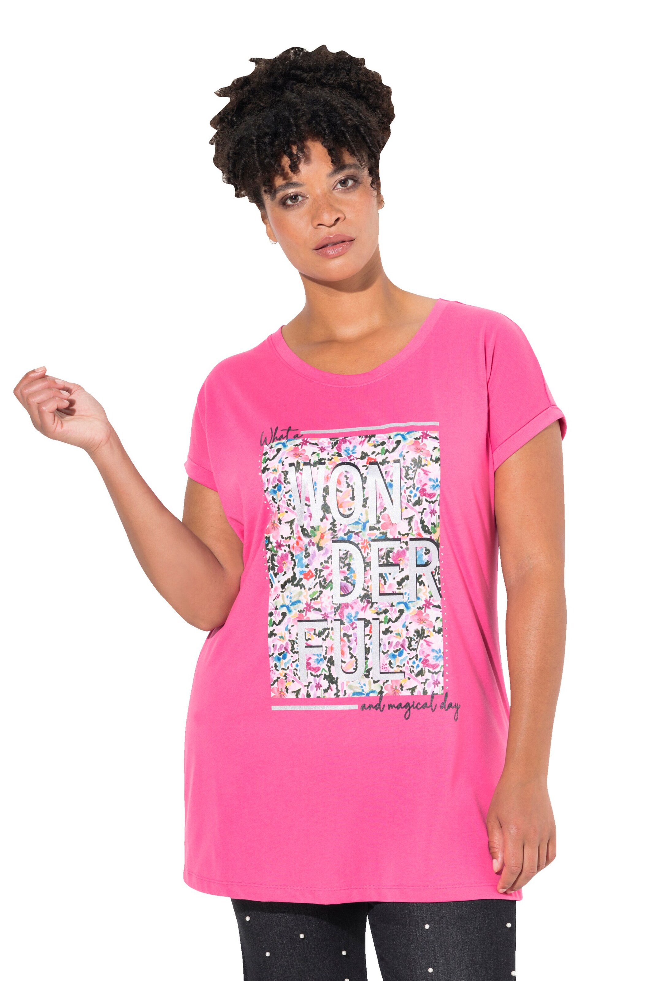 T-shirt MIAMODA en rose : devant