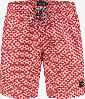 Shorts de bain 'Kite Tile' Shiwi en rouge : devant