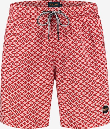 Pantaloncini da bagno 'Kite Tile' di Shiwi in rosso: frontale