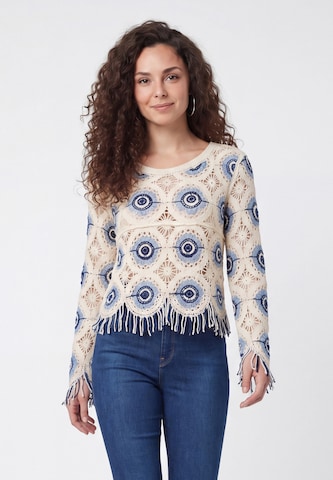 usha FESTIVAL - Jersey en beige: frente
