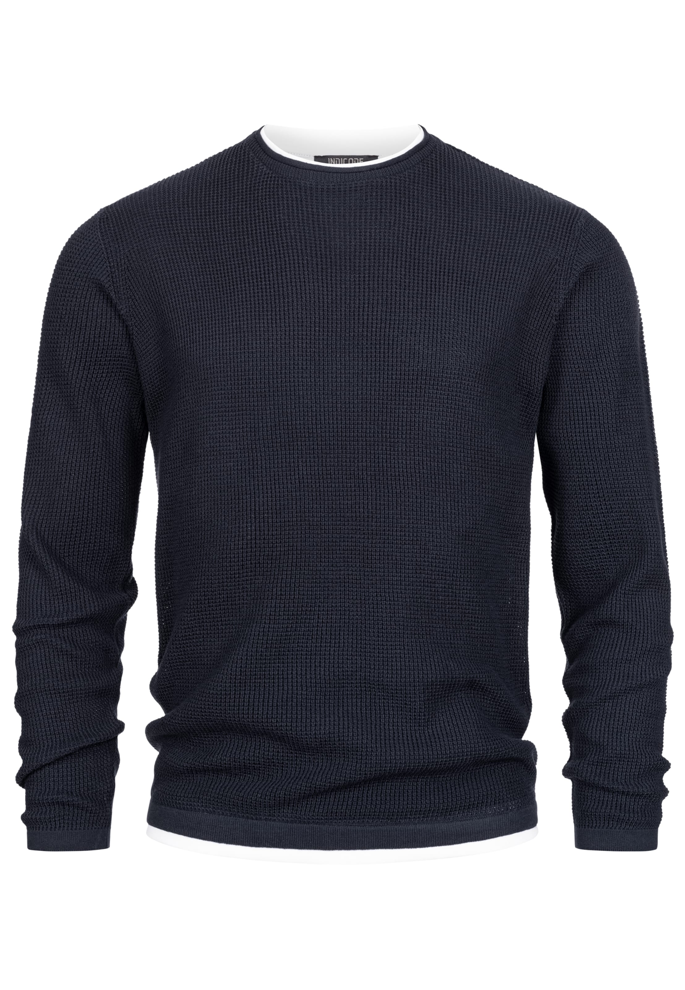 INDICODE JEANS Sweater 'Villads' in Blue: front