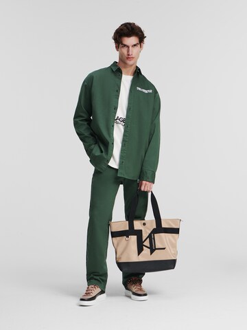 Karl Lagerfeld regular Lærredsbukser i grøn