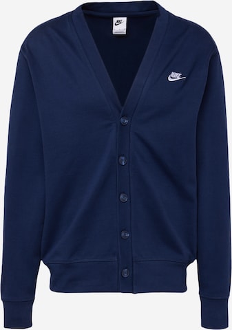 Nike Sportswear Pletena jopa 'CLUB FAIRWAY' | modra barva: sprednja stran