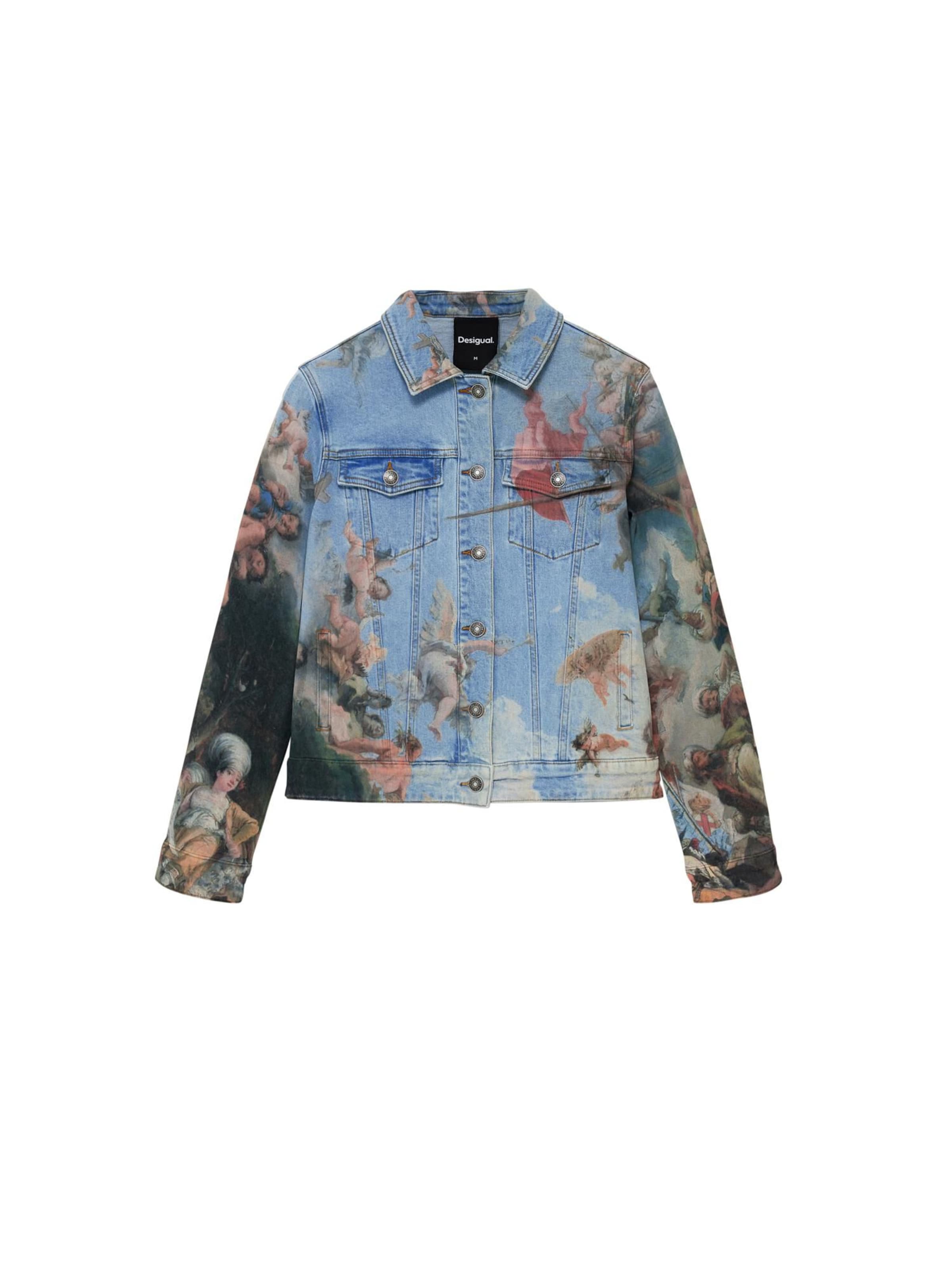 Geacă de primăvară-toamnă de la Desigual pe albastru: față