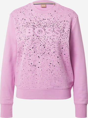 BOSS Sweatshirt 'Ela' i rosa: framsida