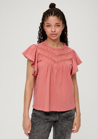 QS Shirt in Roze: voorkant