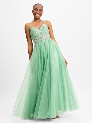 Luxuar Fashion Evening Dress in Green: front